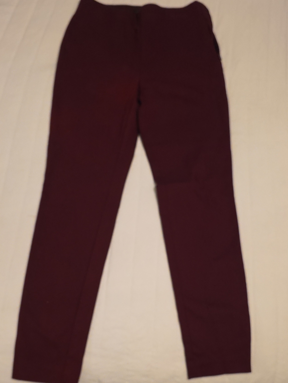 LOFT Women's Maroon Skinny Straight-Leg Pants
